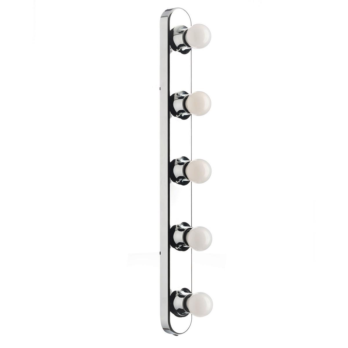 Spiegelleuchte Hollywood Chromfarben max. 6 Watt - Chromfarben, KONVENTIONELL, Kunststoff (5/5/60cm)