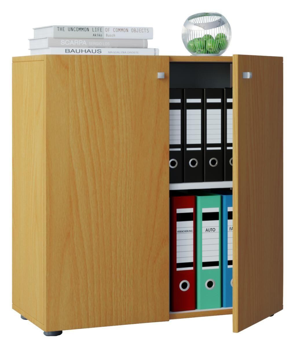 Aktenschrank Vandol Mini ca.70x74x39cm Buchefarben - Buchefarben, Basics, Holzwerkstoff (70/74/39cm) - MID.YOU