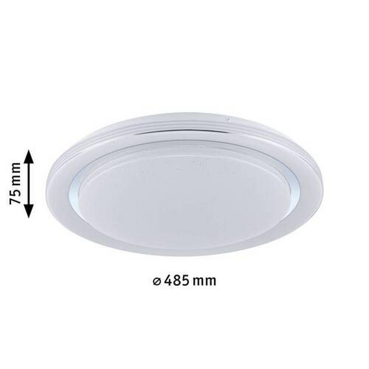 Deckenleuchte Rainbow Weiß/Chromfarben max. 38,5 W - Chromfarben/Weiß, Basics, Kunststoff/Metall (48,5/7,5cm) - Paulmann