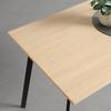 MATBORD EMIL - svart/ekfärgad, Klassisk, metall/trämaterial (110/75/70cm) - Based