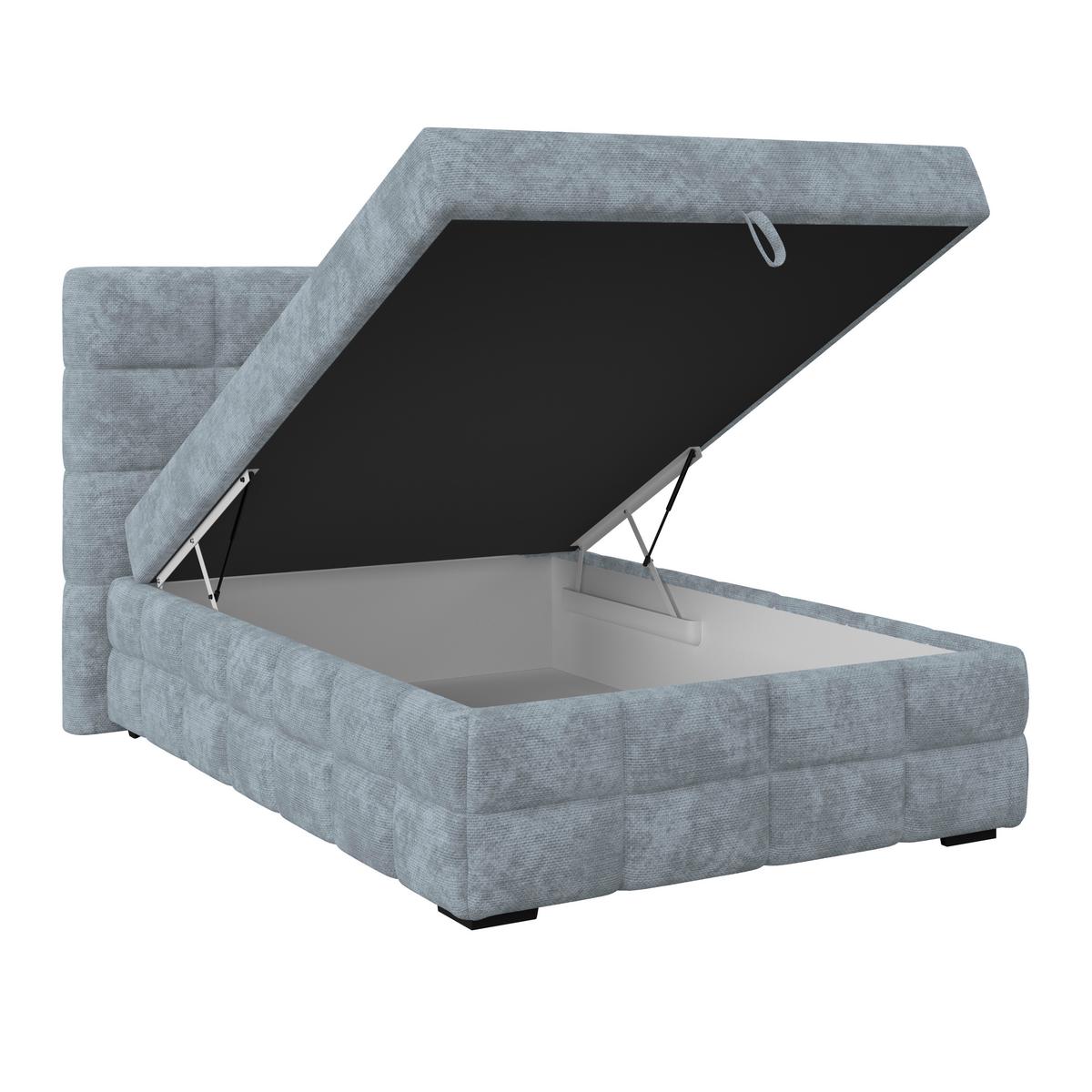 PAT BOX VEGA - albastru deschis/verde, Trend, lemn/textil (140/200cm) - Modern Living