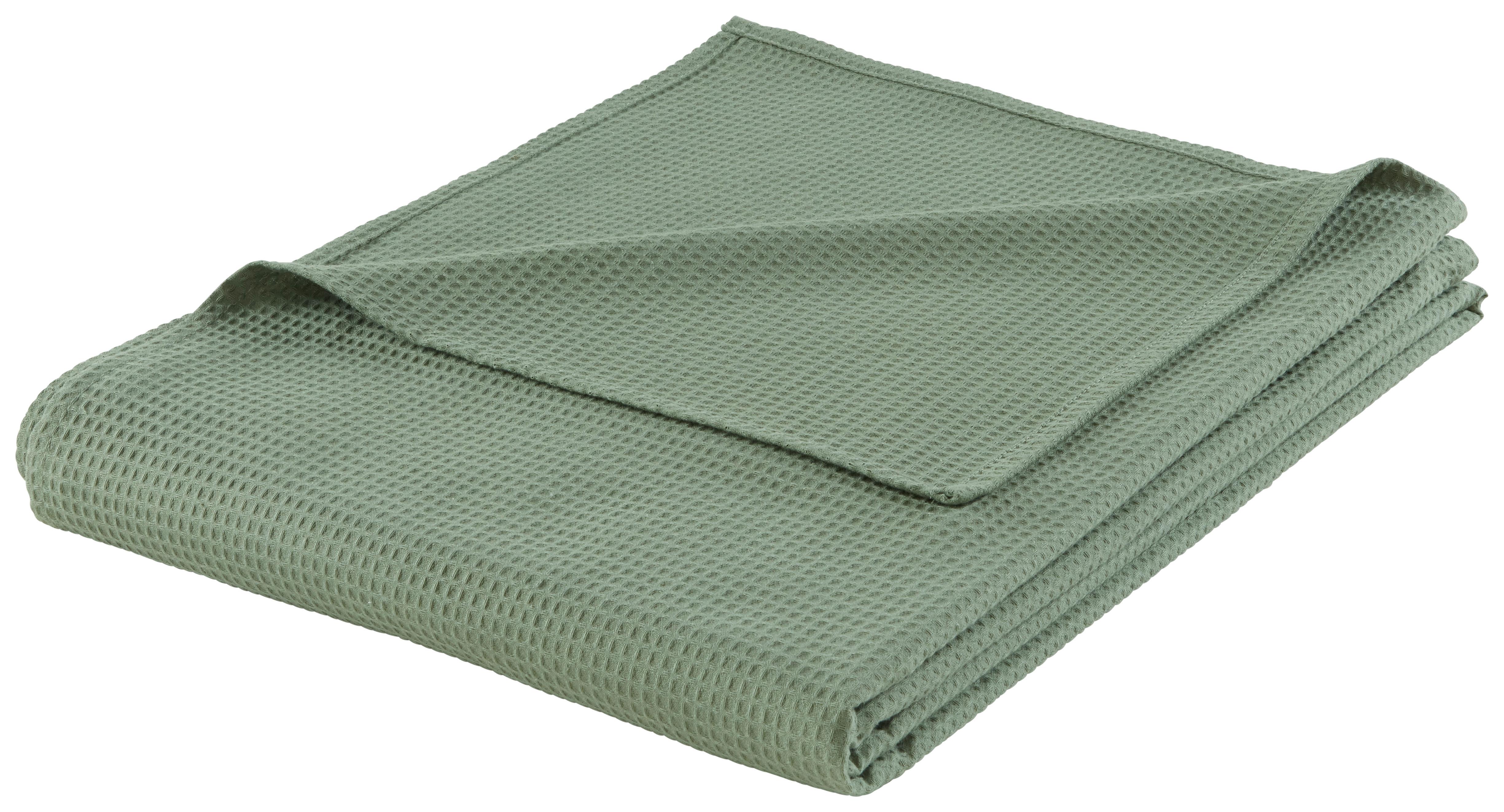 Tagesdecke Gerard in Olivgrün ca. 150x200cm - Olivgrün, Konventionell, Textil (150/200cm) - Modern Living