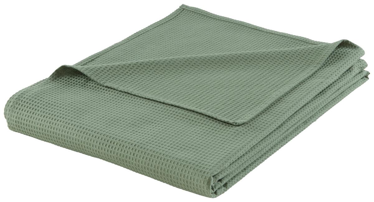 Tagesdecke Gerard in Olivgrün ca. 150x200cm - Olivgrün, Konventionell, Textil (150/200cm) - Modern Living