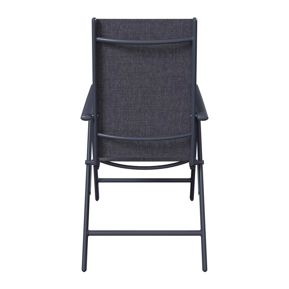 Vrtni Stol Niki, Antracit, Aluminij - temno siva/črna, Basics, kovina/umetna masa (56/106/54cm)