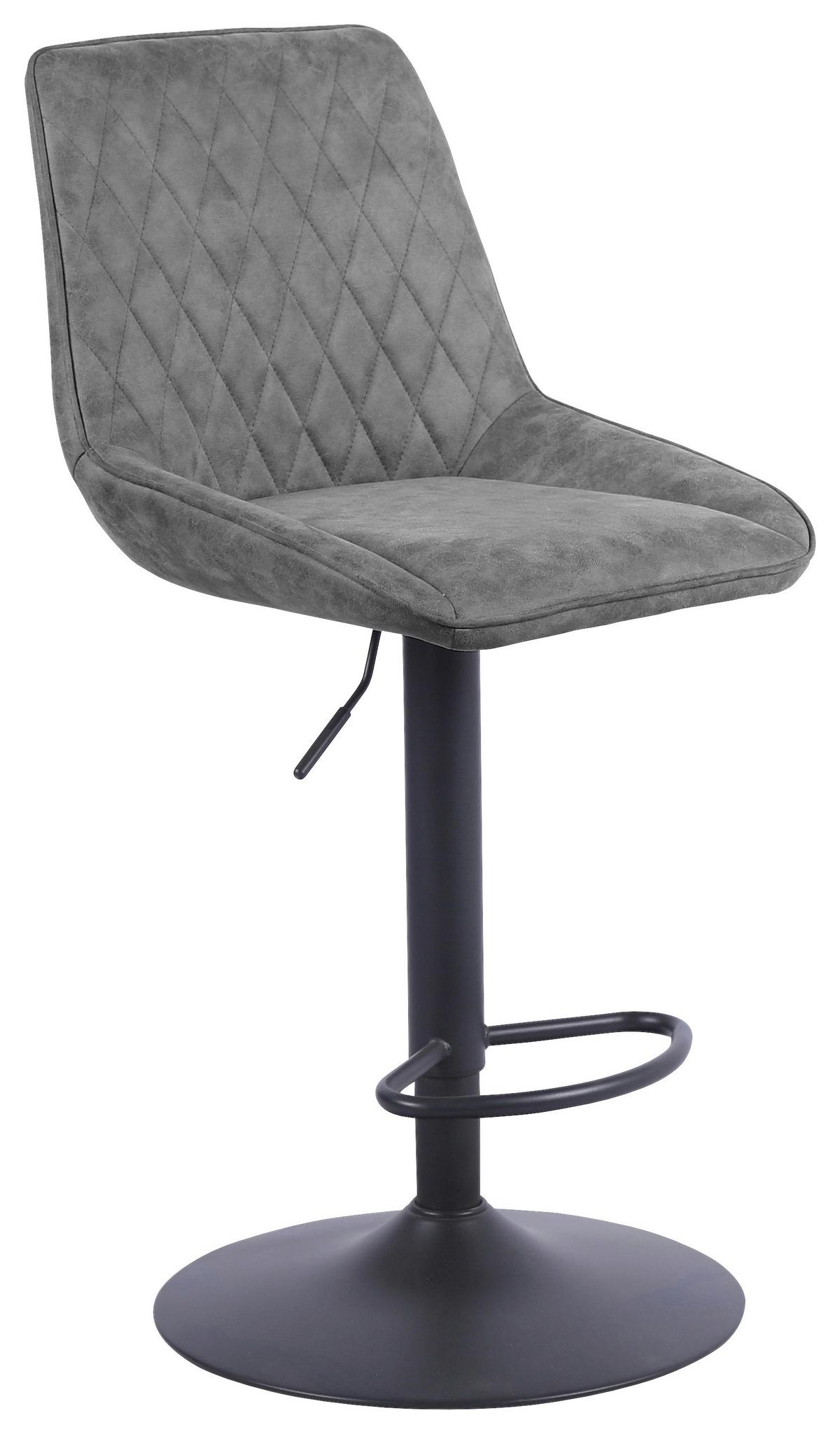 Taburet de bar BETA - gri închis/negru, Basics, lemn/metal (45/96-116/54cm) - Mömax