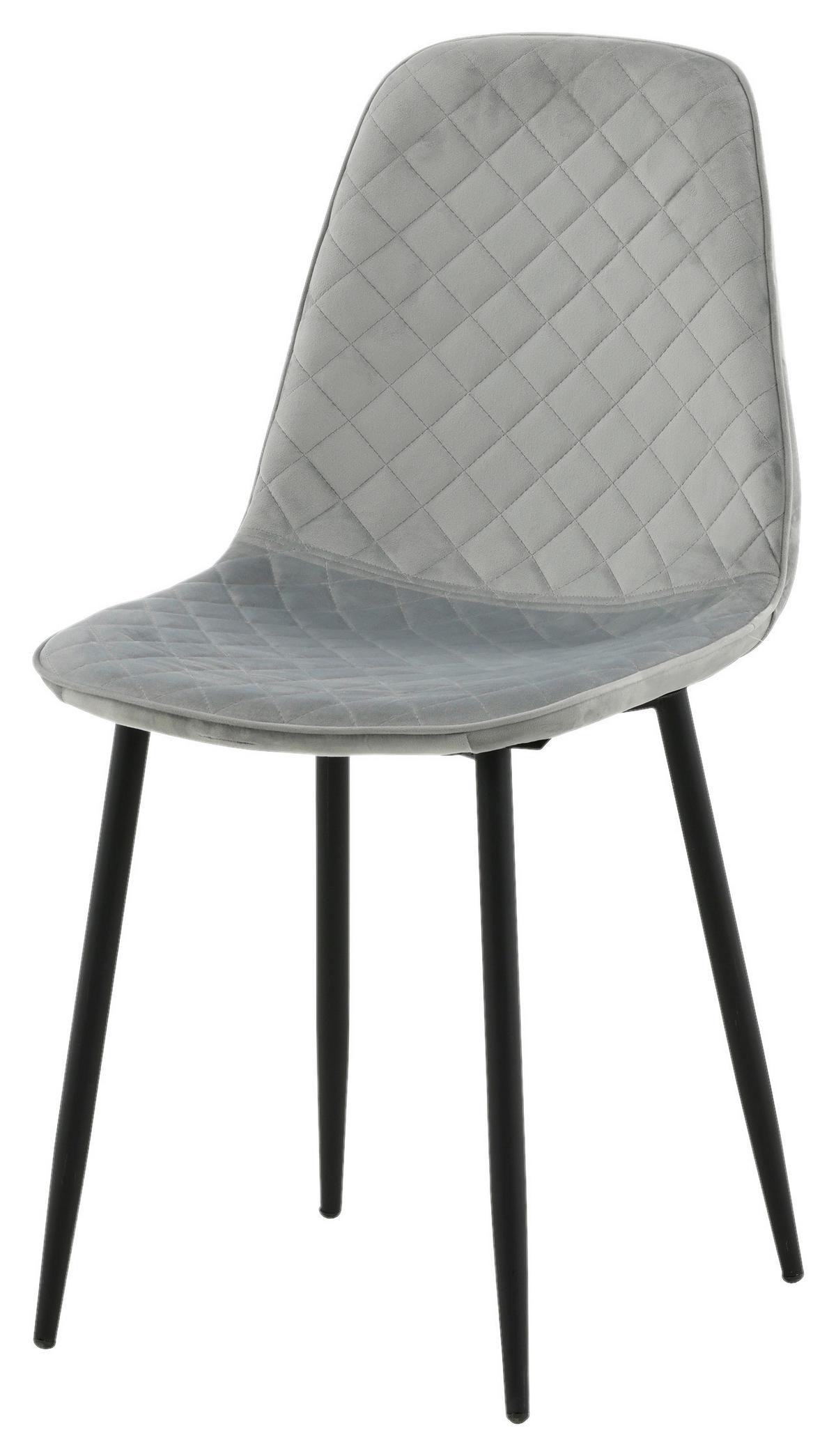 STUHL-SET POLAR - Schwarz/Grau, Design, Textil/Metall (44/86/52cm) - Livetastic