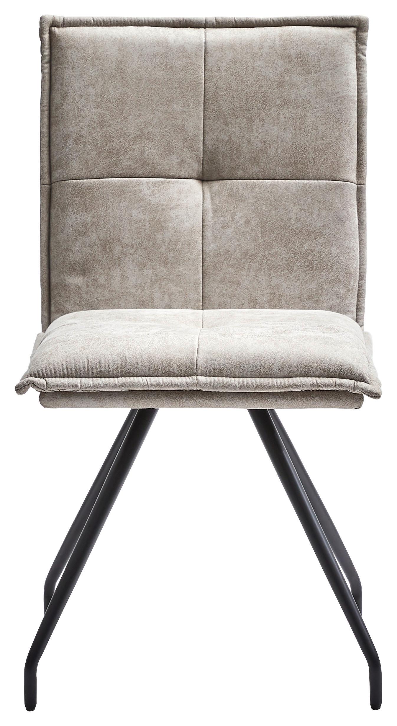 KRZESŁO LOLLY - czarny/szary, Modern, metal/tkanina (48/89/62cm) - MID.YOU