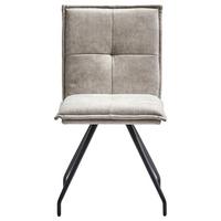 KRZESŁO LOLLY - czarny/szary, Modern, metal/tkanina (48/89/62cm) - MID.YOU