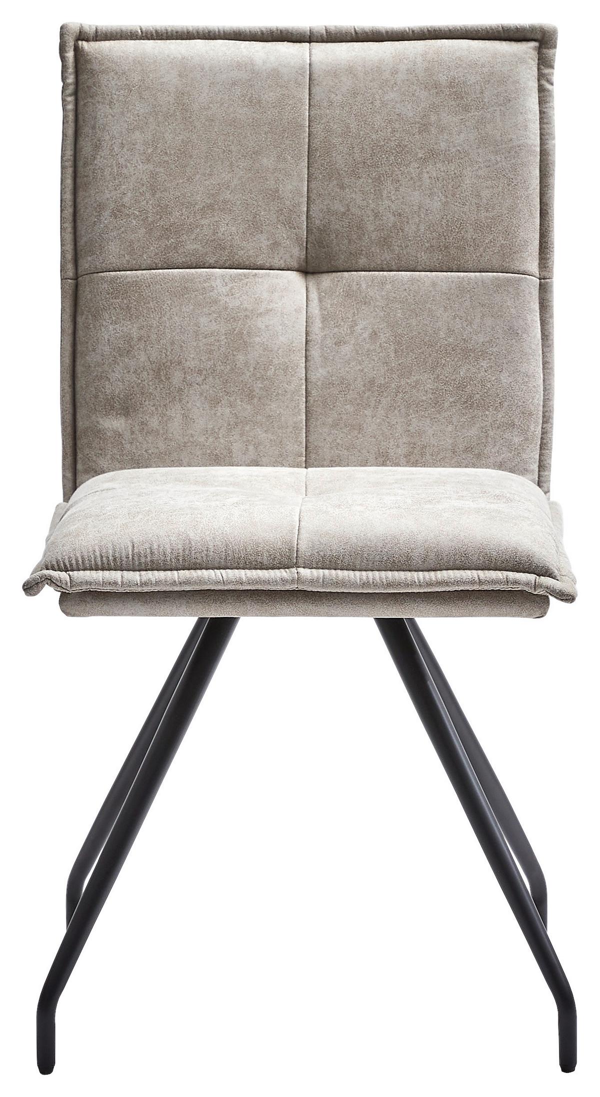 KRZESŁO LOLLY - czarny/szary, Modern, metal/tkanina (48/89/62cm) - MID.YOU