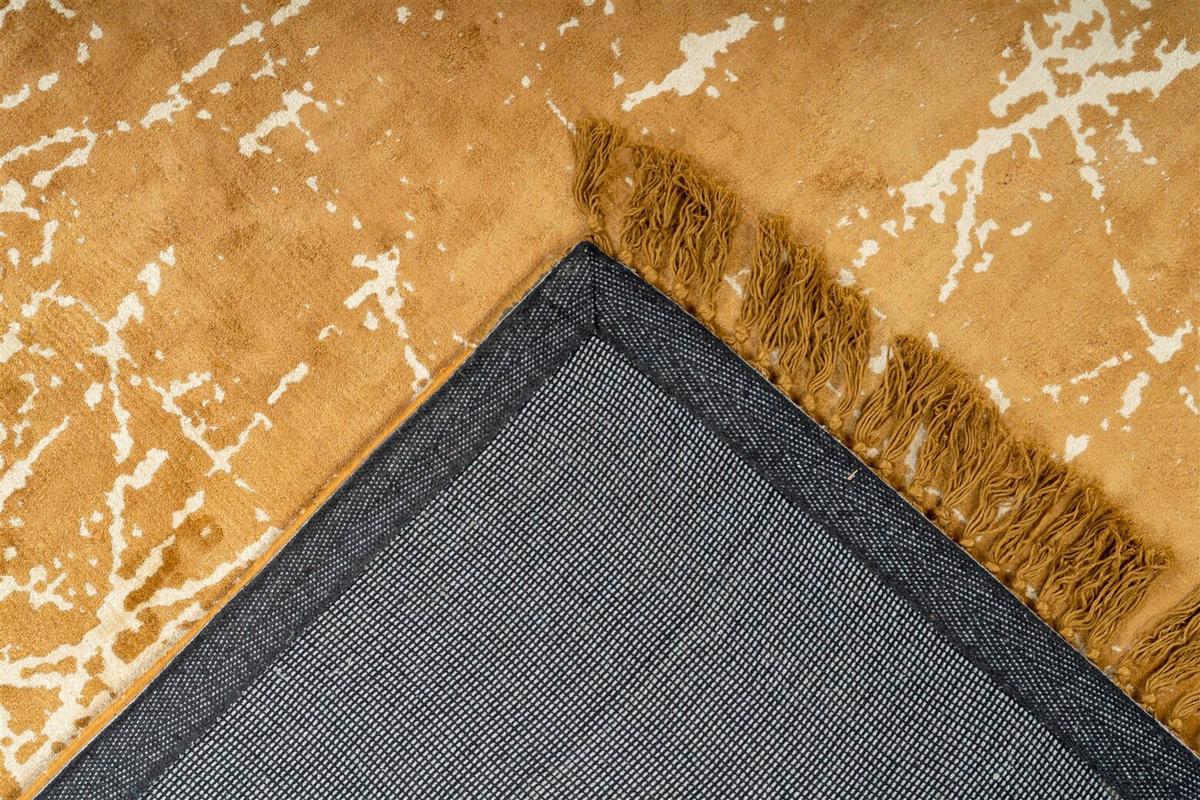 Flachwebeteppich Dolce Vita 225 Gold 200 X 290 - Goldfarben, Basics, Textil (200/290cm) - Kayoom