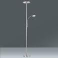 LED-Stehleuchte Hans in Nickel, max. 22 Watt - Nickelfarben, KONVENTIONELL, Metall (30/30/181cm)