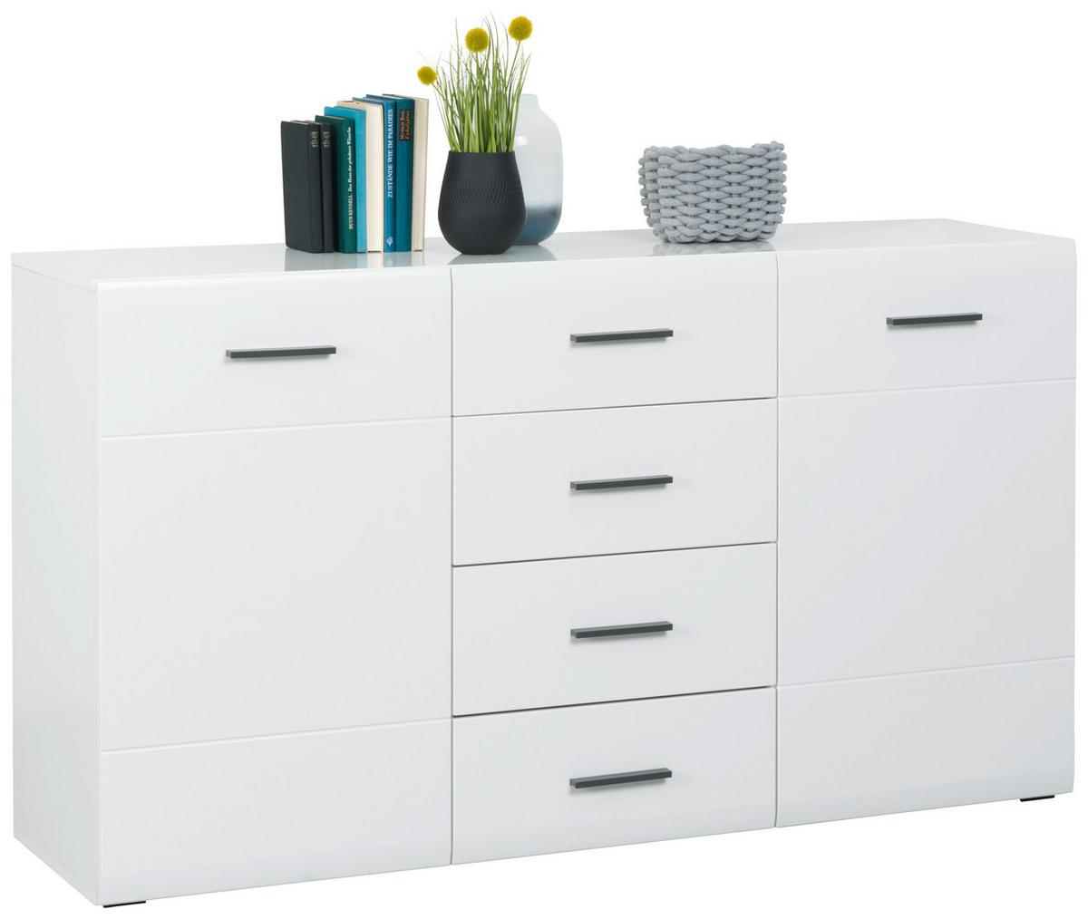 KOMODA AVANTI - biały, Basics, materiał drewnopochodny/tworzywo sztuczne (150/84,6/41,6cm) - MID.YOU