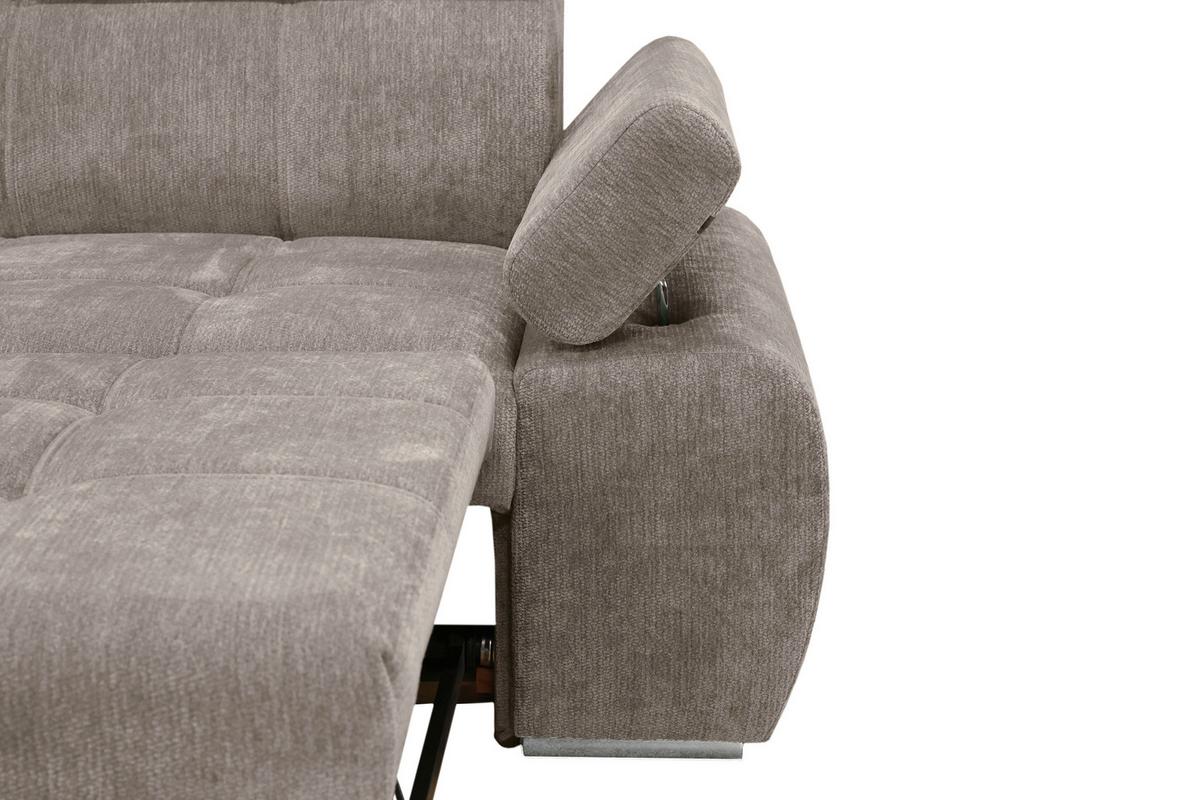 Kutna Garnitura Vegas - srebrne boje/taupe, Design, drvo/tekstil (173/294cm) - Modern Living