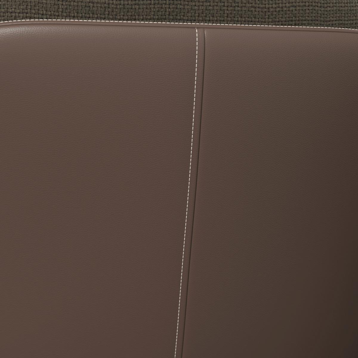 Schaukelsessel Elea Braun Lederlook/Chenille - Schwarz/Braun, MODERN, Holz/Textil (104/78/102cm) - Bessagi Home