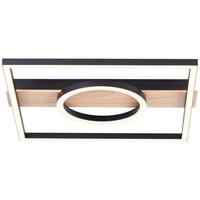 LED-Paneel Maureen Braun/Schwarz max. 24 Watt - Schwarz/Braun, Design, Holz/Kunststoff (5/42/40cm) - Brilliant