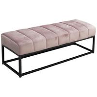 Klop Jona, Roza - roza/črna, Design, kovina/tekstil (108/40/40cm) - MID.YOU