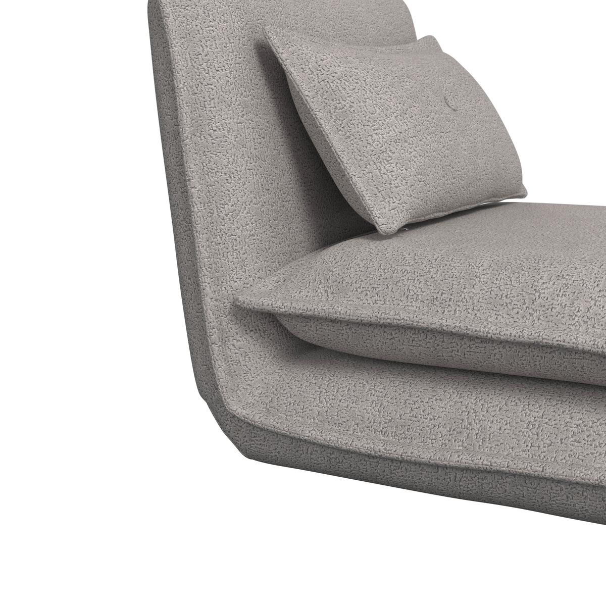 Fekvőfotel Tamara - világosszürke, Modern, textil/fém (82/31/69cm) - Bessagi Home