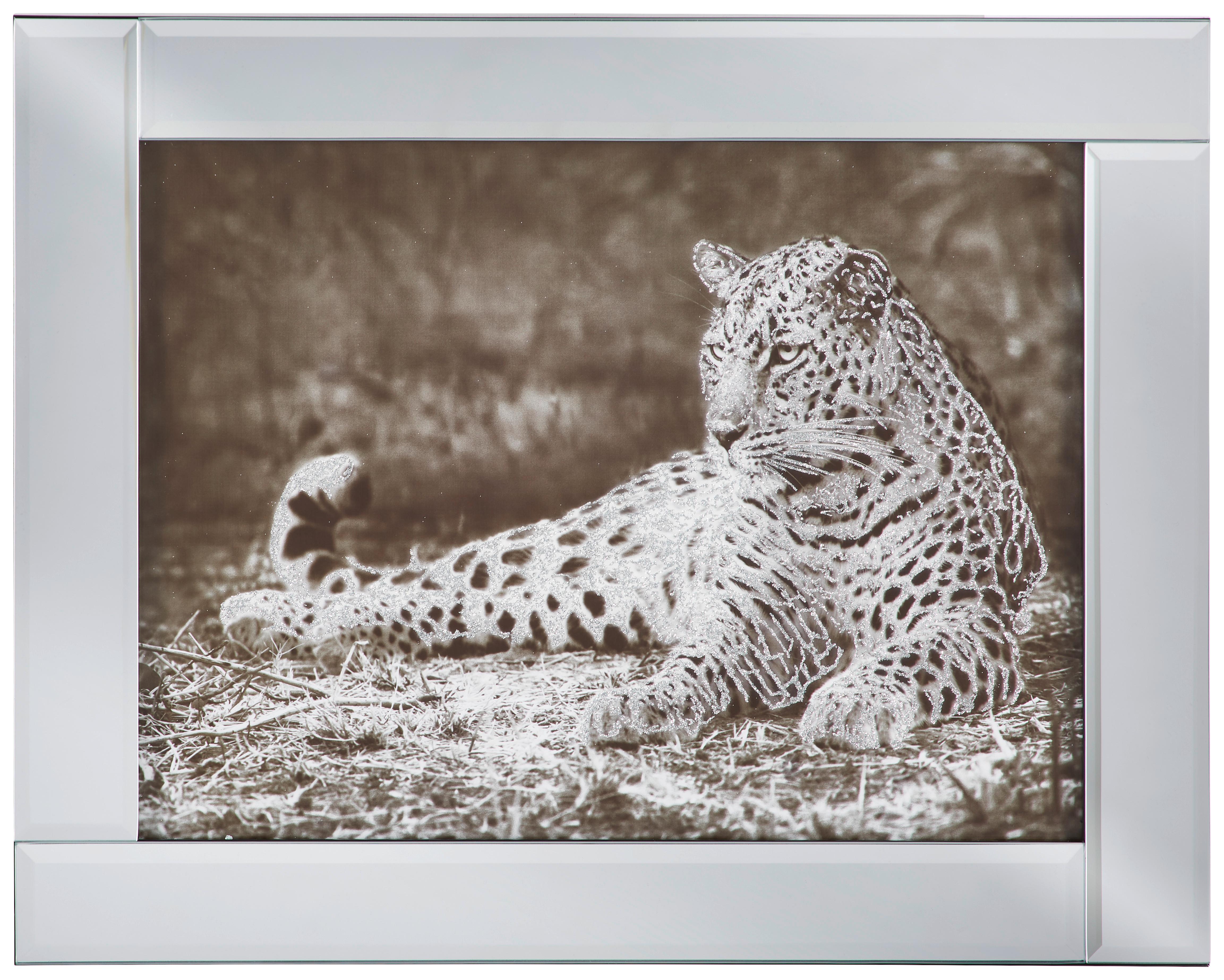 OBRAZ NA SZKLE DY23KX065 - kolor srebrny/czarny, Trend, drewno/szkło (48/38cm) - Ambia Home