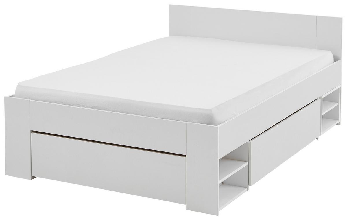Postelja S Predalom Azurro 2-120 - bela, Moderno, leseni material (120/200cm) - Mömax