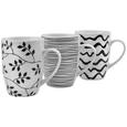 Kaffeebecher Marvi aus Porzellan - Schwarz/Weiß, Keramik (8,3/10,5cm) - Mömax modern living Kaffeebecher Marvi aus Porzellan - Schwarz/Weiß, Keramik (8,3/10,5cm) - Mömax modern living