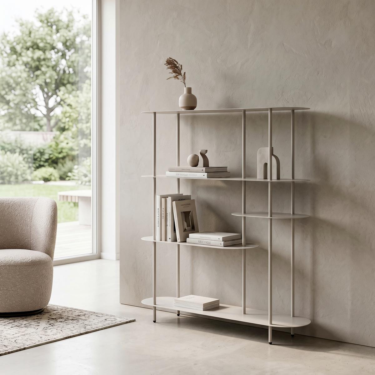 Regal Rieti Greige - Greige, Design, Metall (118/139/31cm) - MID.YOU