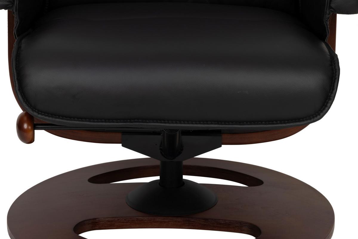 Počivalnik Calm, Črna - črna/barva oreha, Basics, kovina/tekstil (76/106/90cm) - Livetastic