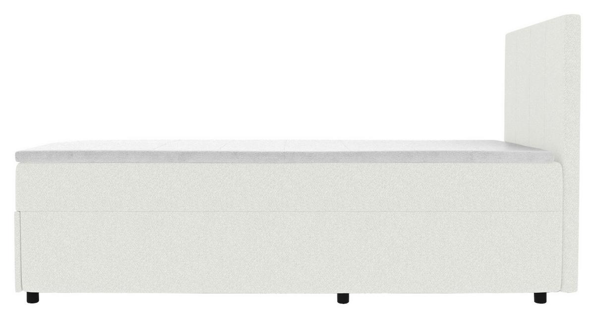 Boxbett Odin Creme ca. 90x200cm - Creme/Schwarz, KONVENTIONELL, Kunststoff/Textil (90/200cm) - Based