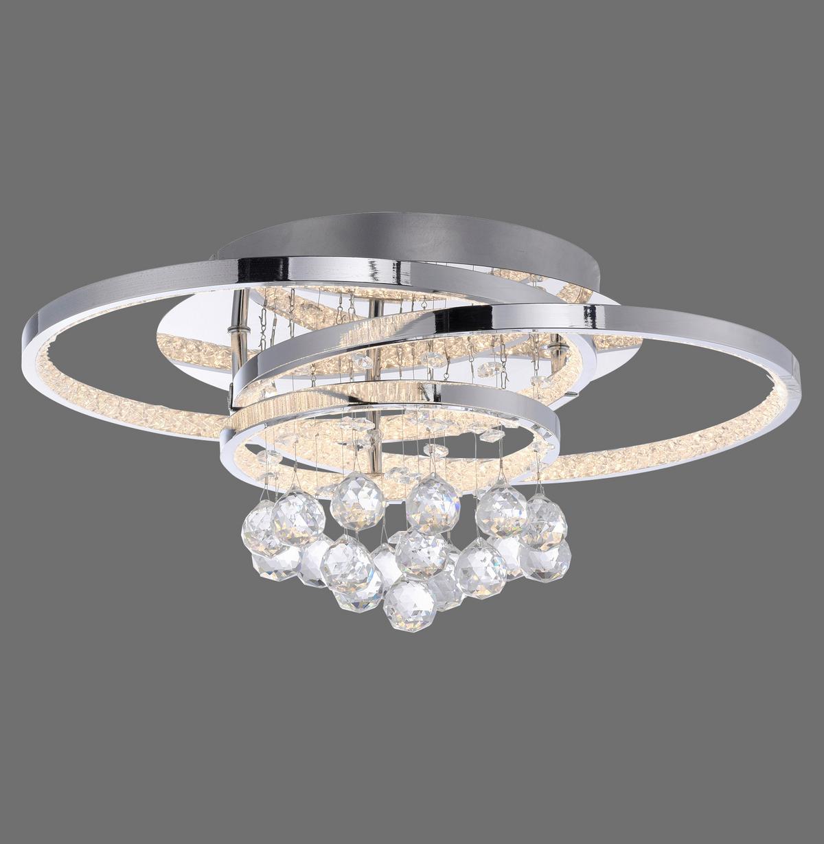 LAMPA SUFITOWA LED 6267-17 ROTAZO - kolor chromowy, Design, metal/szkło (45/33/22cm) - Paul Neuhaus