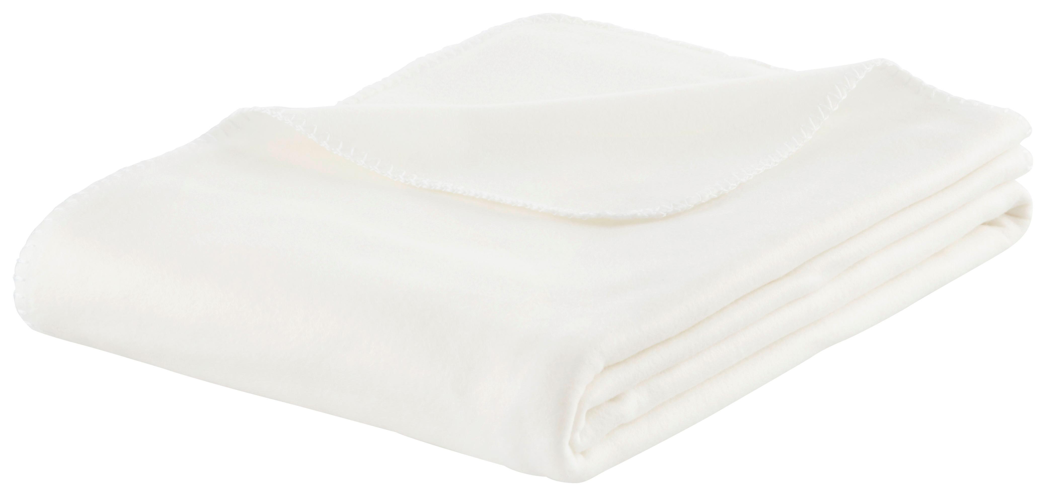 Fleecedecke Felicity in Weiß ca. 140x200cm - Weiß, KONVENTIONELL, Textil (140/200cm) - Modern Living