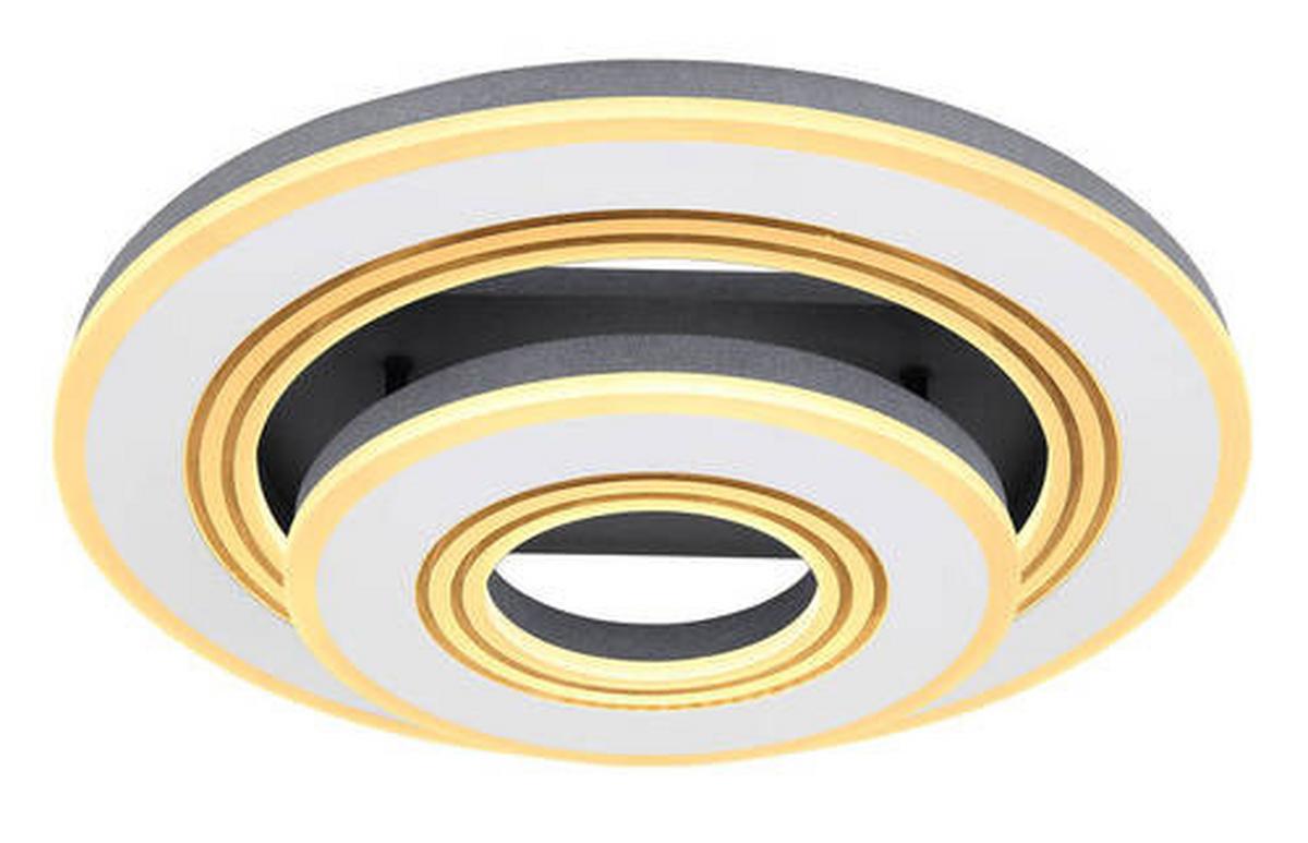 Led Stropna Svjetiljka Jack - bijela/crna, Design, metal/plastika (50/11,5cm) - Globo