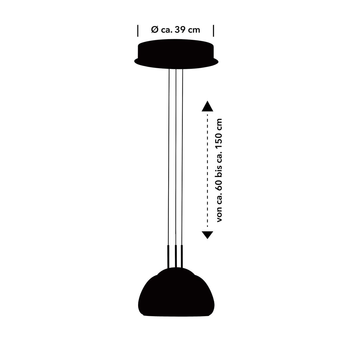 LAMPA WISZĄCA LED 20658/1-06 LUXXO - czarny, Design, metal (39/60-150cm) - Hell