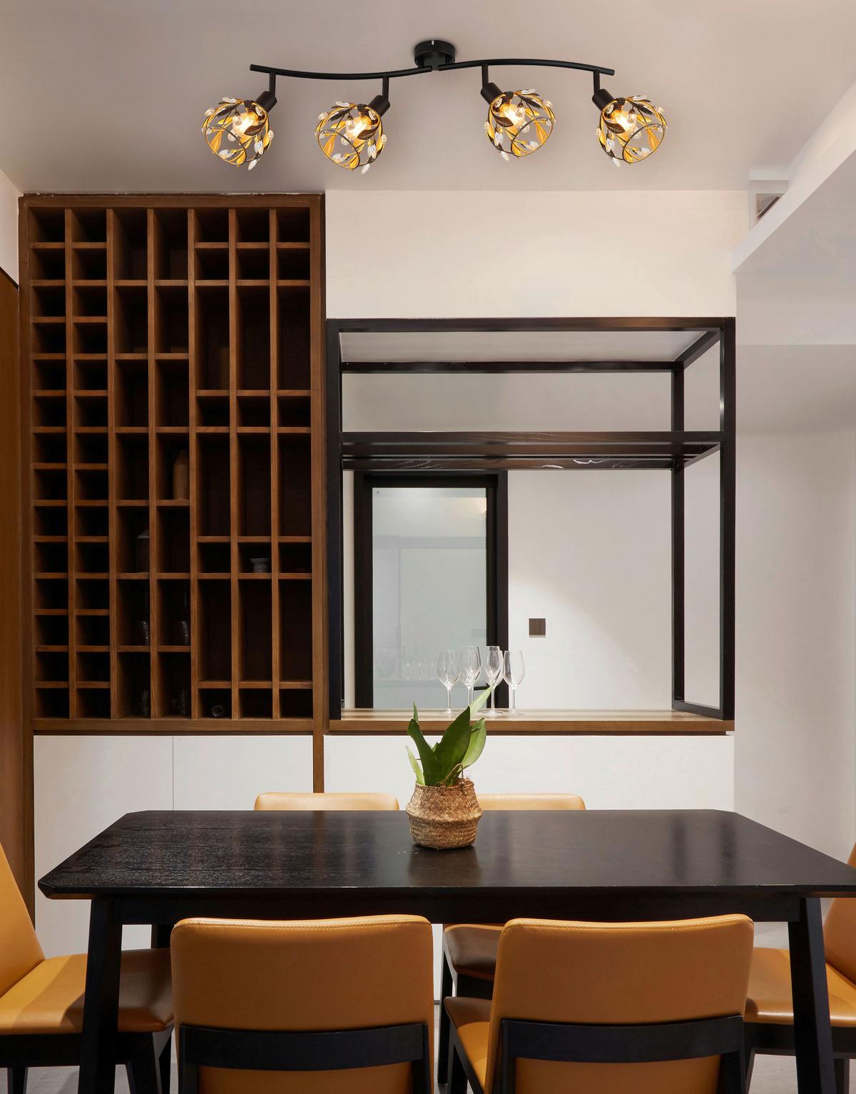 STRAHLER 15759-4 MIKA - Klar/Goldfarben, Basics, Kunststoff/Metall (70/12/15,5cm) - Globo