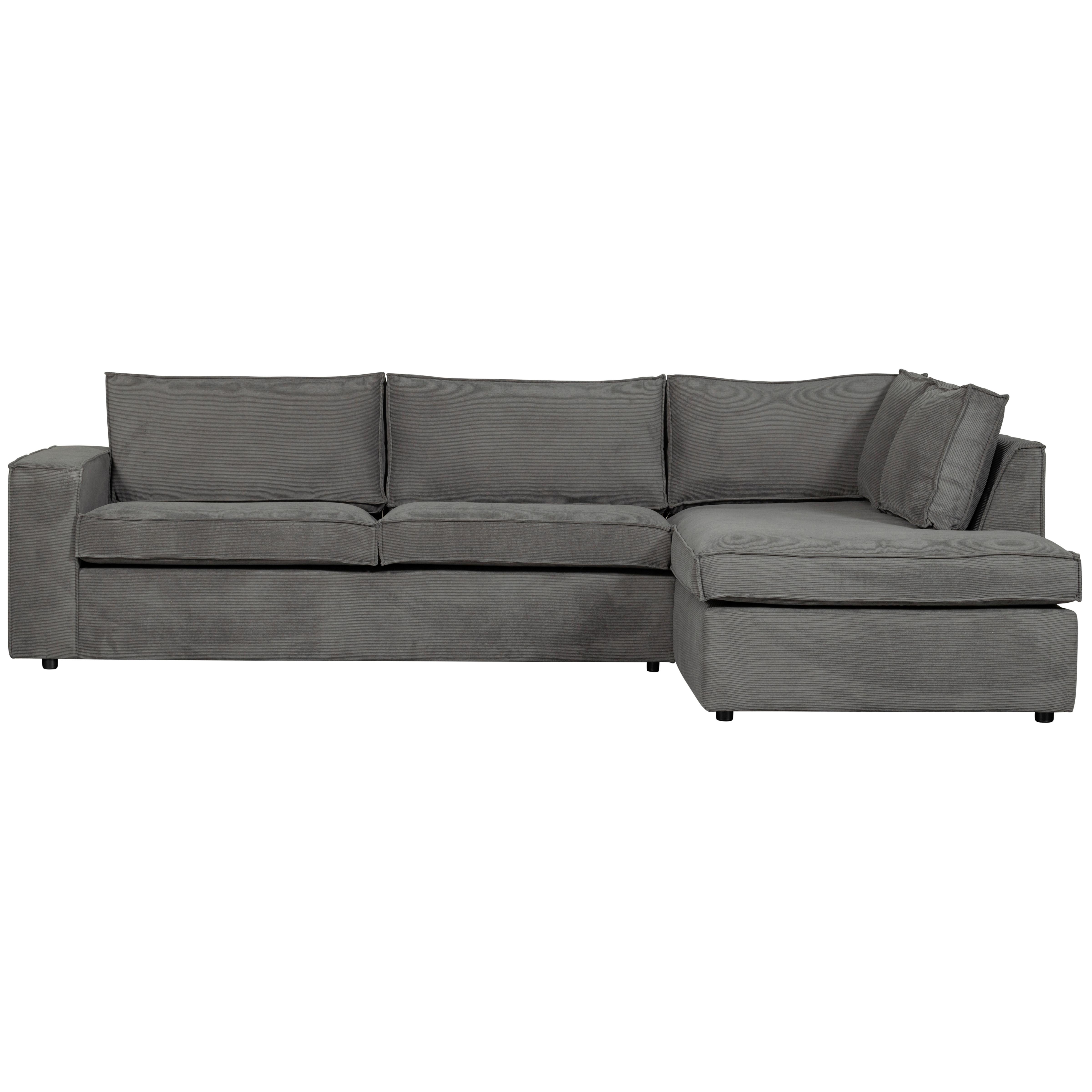 Ecksofa Thomas Dunkelgrau S: 283x197cm - Dunkelgrau/Schwarz, Design, Kunststoff/Textil (283/197cm) - Livetastic