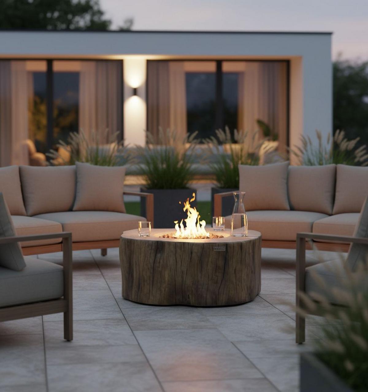 Feuerstelle Mancester Rotbraun - Rotbraun, KONVENTIONELL, Stein/Metall (100/43/106cm) - Gardenson