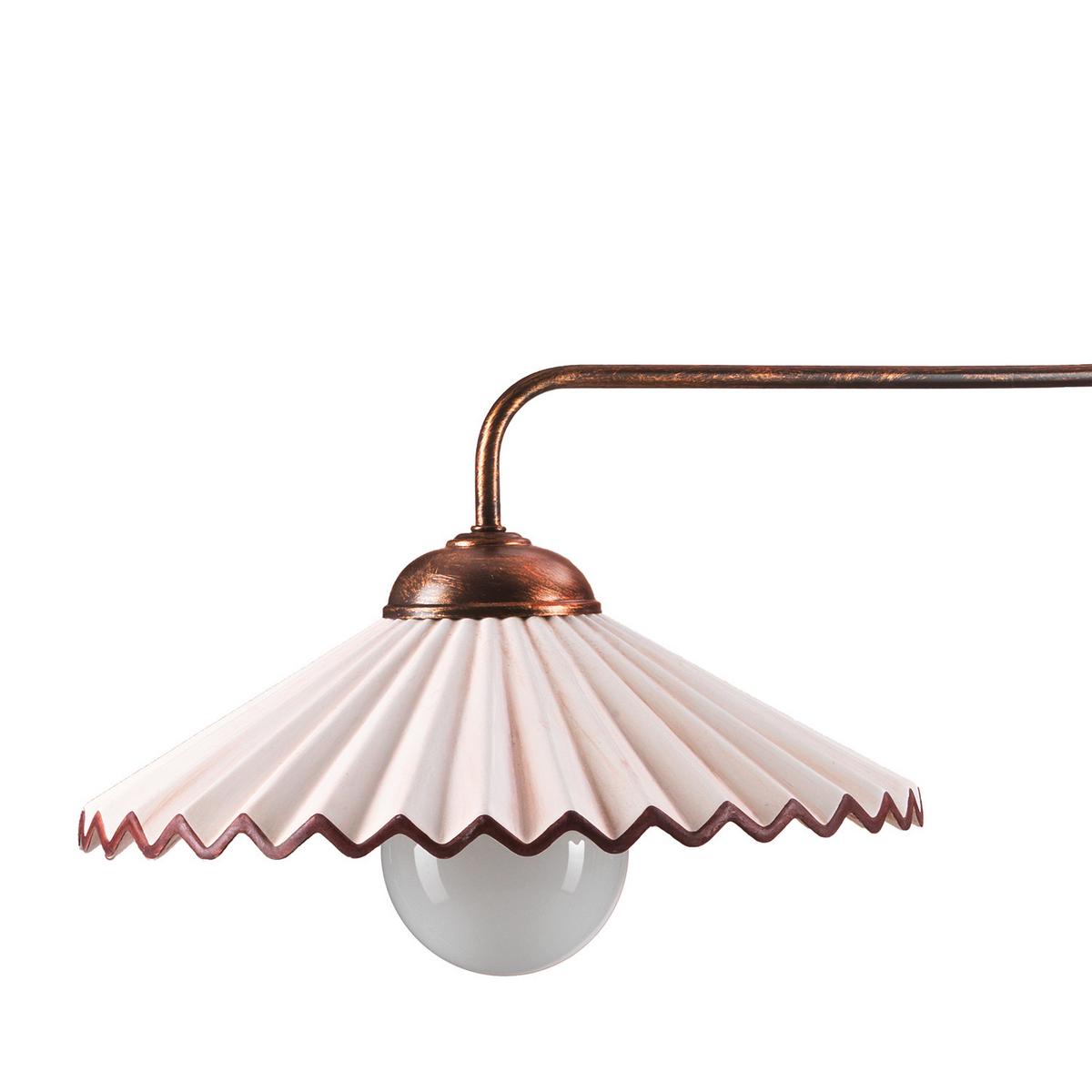 Kronleuchter Rosina Bernstein/Bronze max. 22 Watt - Bernsteinfarben/Bronzefarben, KONVENTIONELL, Keramik/Metall (100/32/115cm)