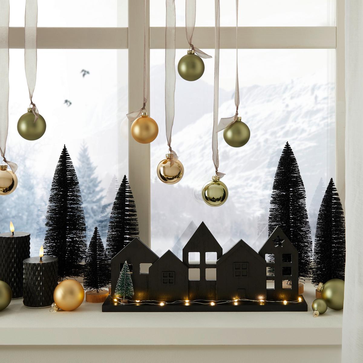 Dekor Fa Charlotte - fekete, Konventionell, műanyag (10/32cm) - Modern Living