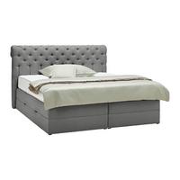 Boxspringbett Belano Dunkelgrau ca. 160x200cm - Dunkelgrau, Konventionell, Holz/Holzwerkstoff (160/200cm) - Premium Living