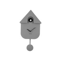 ZEGAR ŚCIENNY WALL CLOCK MODERN CUCKOO - szary, Konventionell, tworzywo sztuczne (21,5/41/8,5cm) - Karlsson