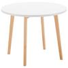 BARNBORD TIBBY - vit/bokfärgad, Modern, trä (60/47cm) - Bessagi Kids