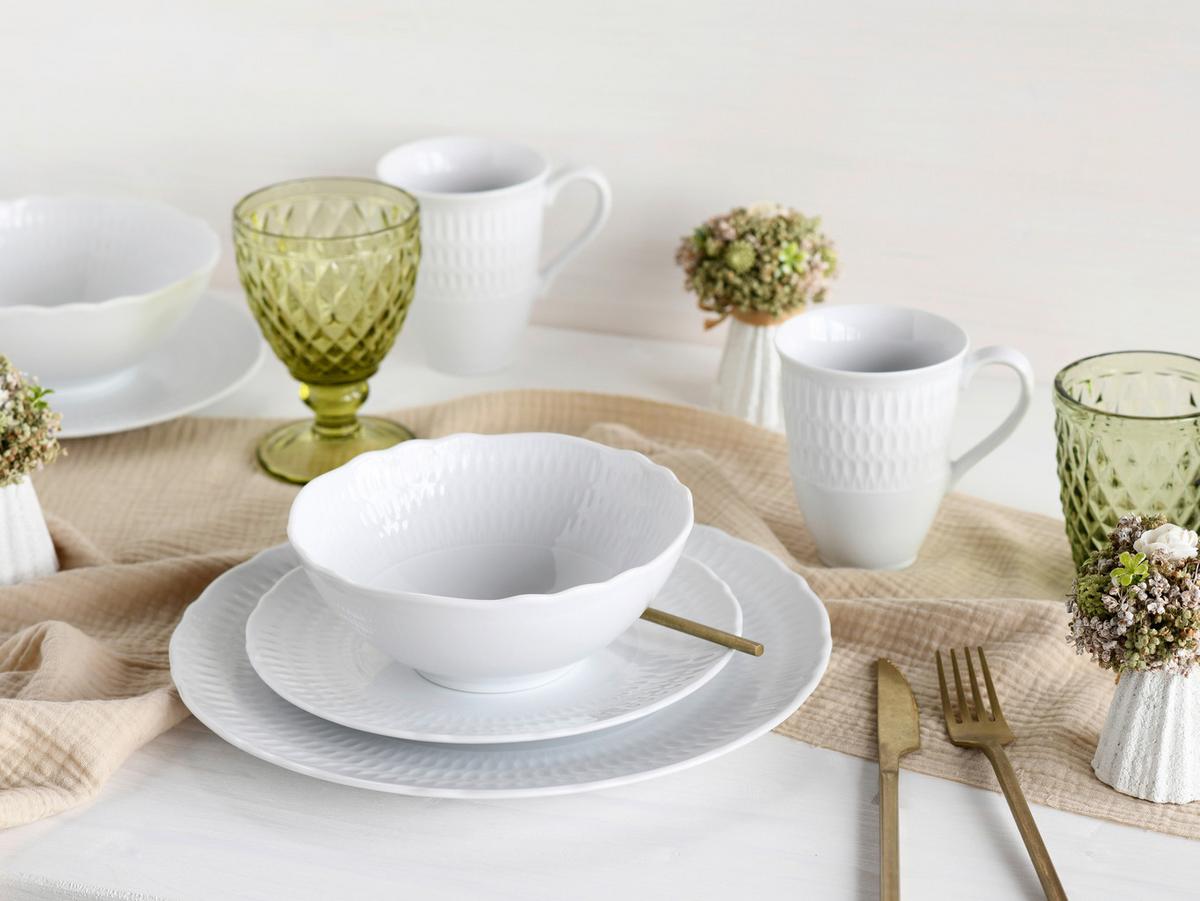 Kombinirani Servis Sofia, 16-Delni - bela, Design, keramika - Creatable