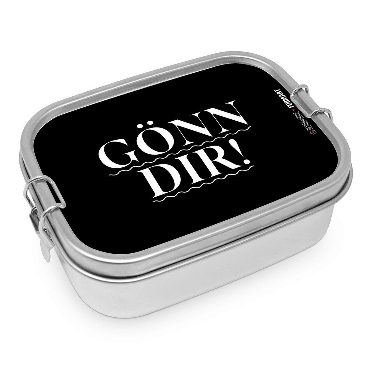 Lunchbox Gönn dir aus Edelstahl - Weiss/Silberfarben, Modern, Metall (14/16,5/5,8cm)