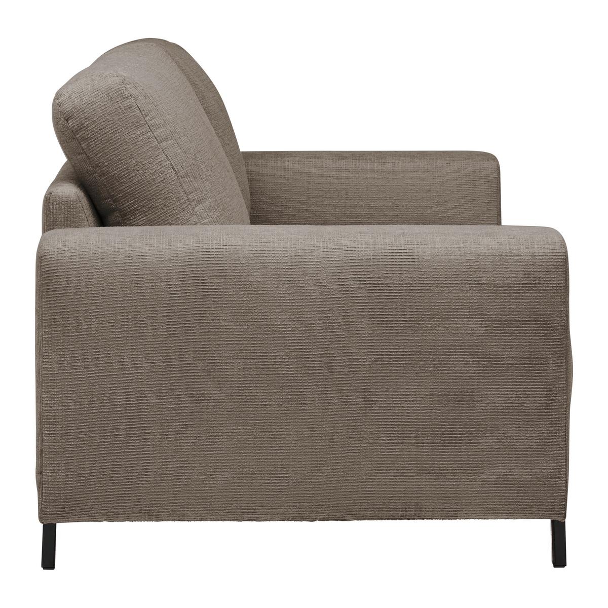 2-Sitzer-Sofa Piega Hellgrau - Hellgrau/Schwarz, MODERN, Textil/Metall (189/66-87/96cm) - Mömax