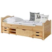 Postelja S Predalom Leni, Bor, Masivno - barve bora, Natur, les (90/200cm) - MID.YOU