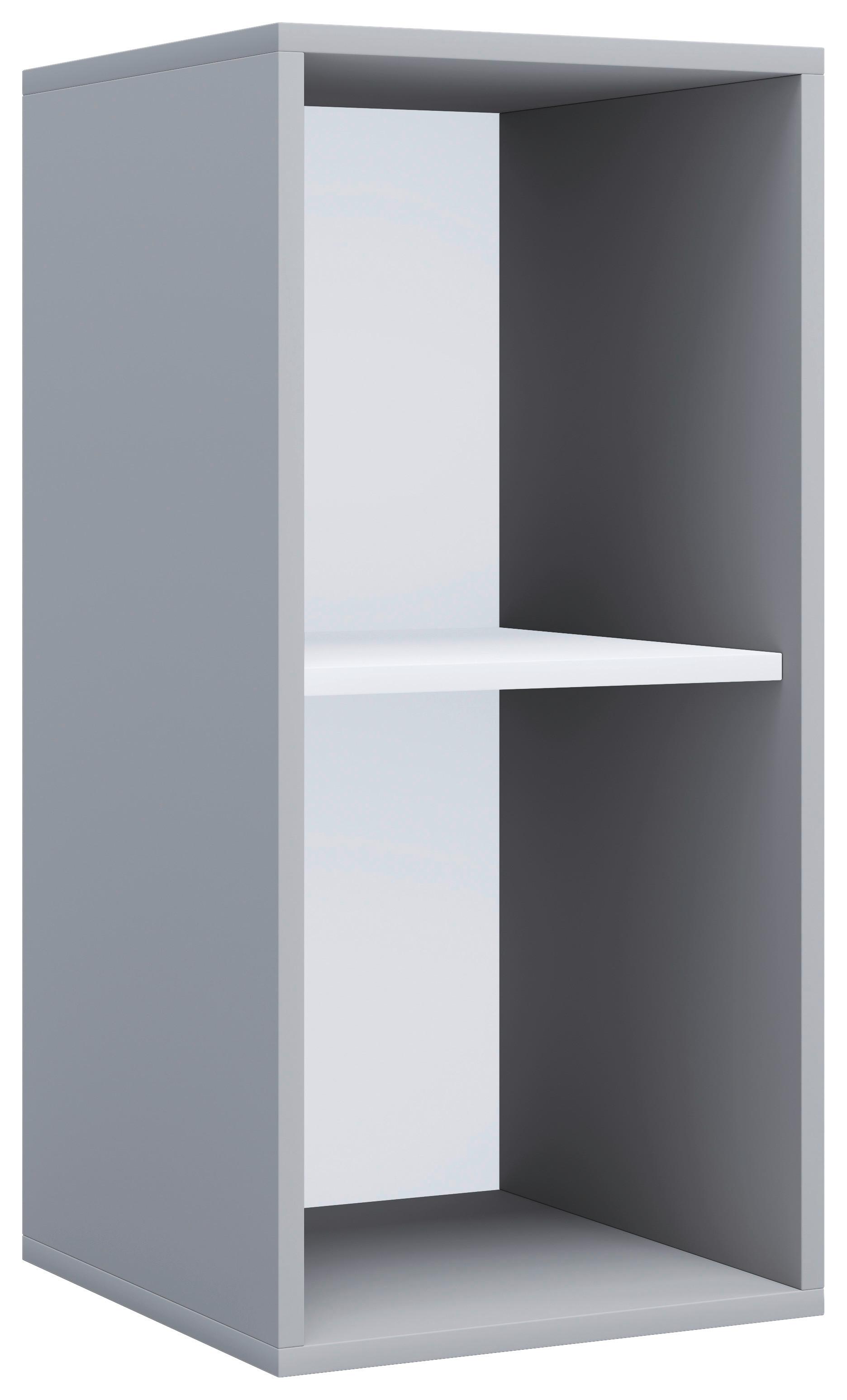 Pisarniški Regal Lona, Siva - siva, Moderno, leseni material (35/74/37cm) - MID.YOU