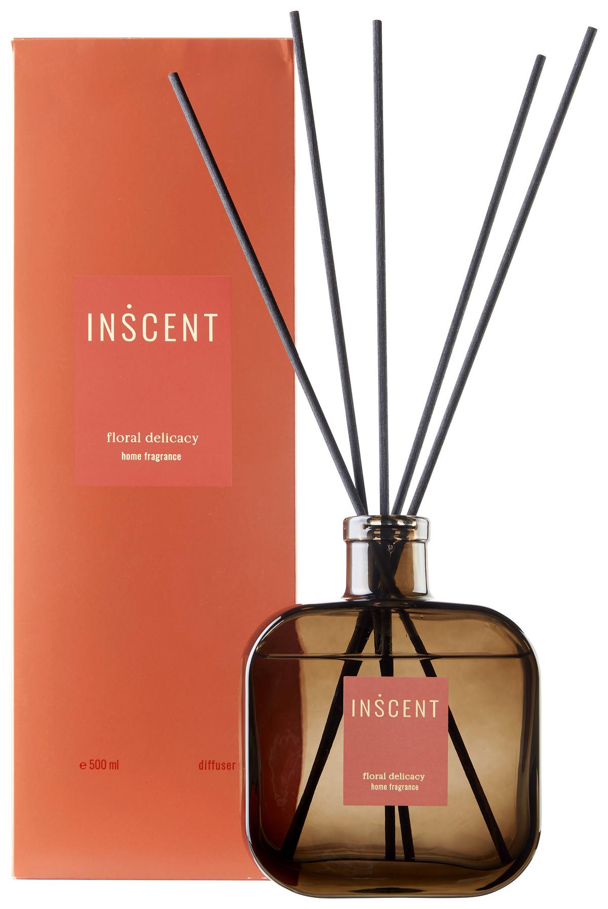 Raumduft Floral Delicacy in Rot ca. 500ml - Klar/Rot, Design, Glas (500ml) - Inscent