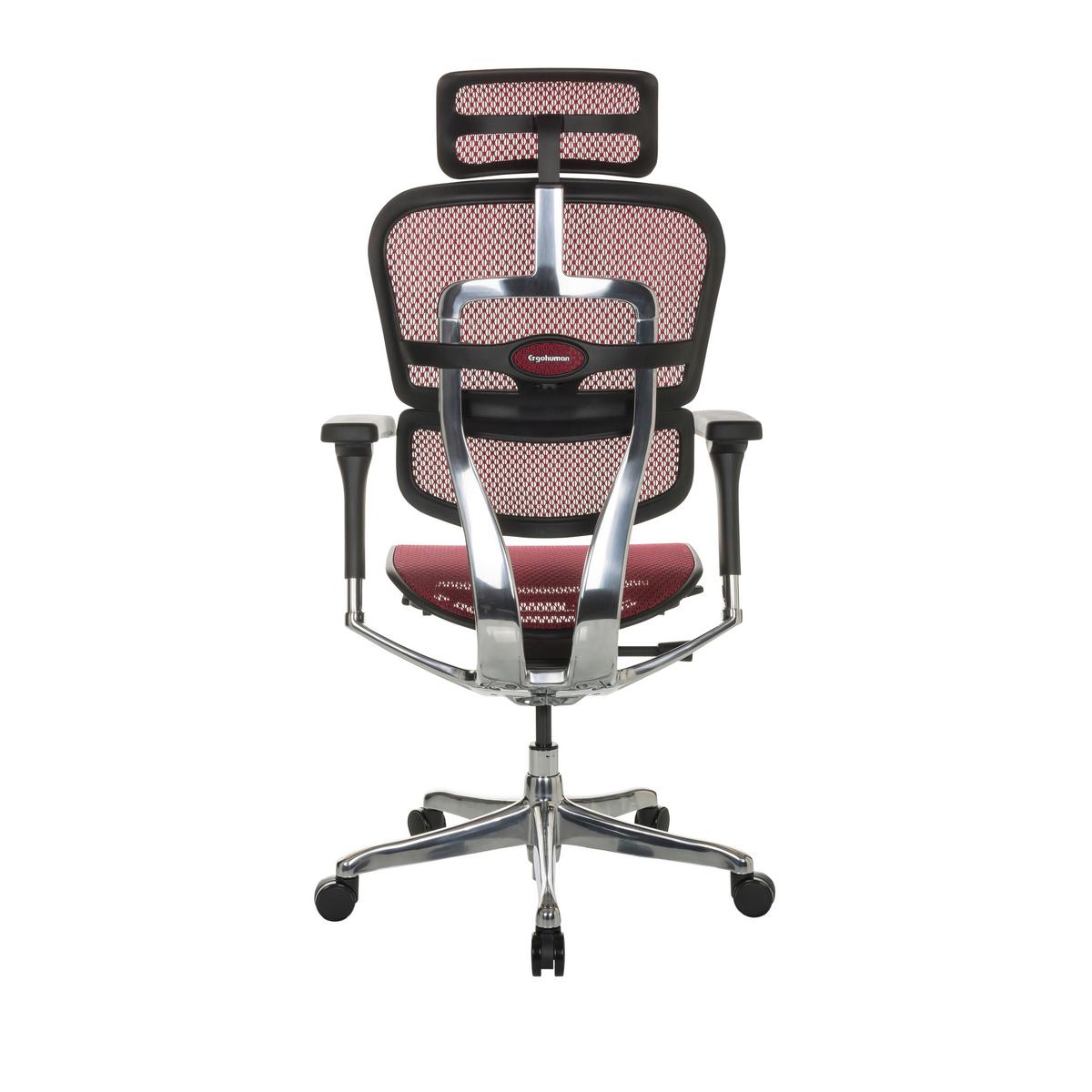 Pisarniški Stol Ergohuman I, Rdeča - rdeča/srebrne barve, Basics, kovina/umetna masa (69/119-144/65cm) - MID.YOU