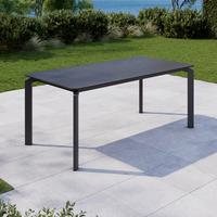 Gartentisch Cancun Anthrazit Aluminium - Anthrazit, MODERN, Keramik/Metall (180/74/90cm) - Mömax