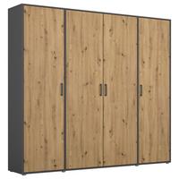 DULAP  USI ROTATIVE VOYAGER - stejar Artisan/gri, Modern, material pe bază de lemn (187/194/53cm) - Modern Living