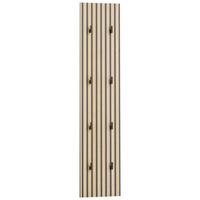 Stenski Panel Katta, Barva Hrasta, Črna - črna/barve hrasta, Moderno, leseni material (24,5/109/2,6cm) - Stylife