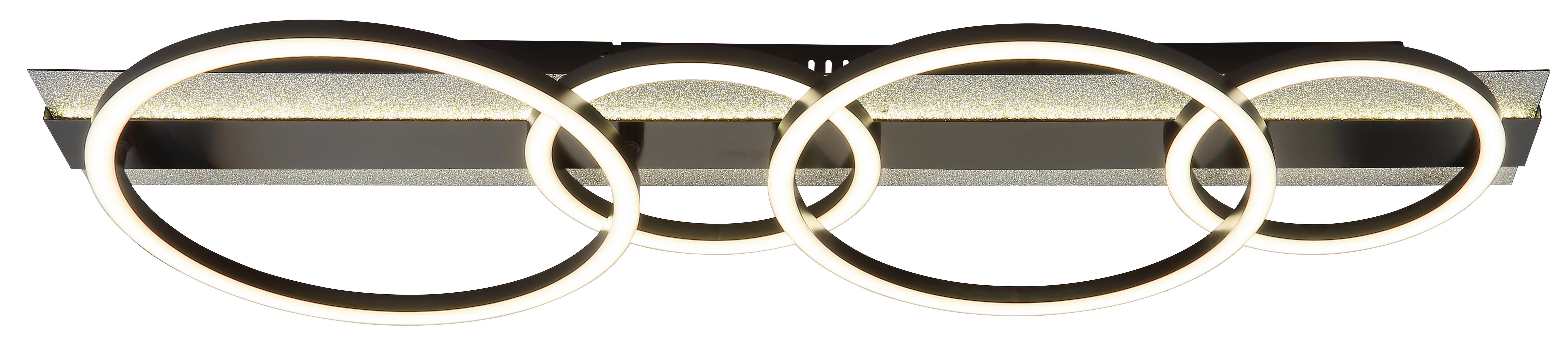 Led Stropna Svjetiljka Norberto - bijela/srebrne boje, Design, metal/plastika (86,2/30/8,8cm) - Globo